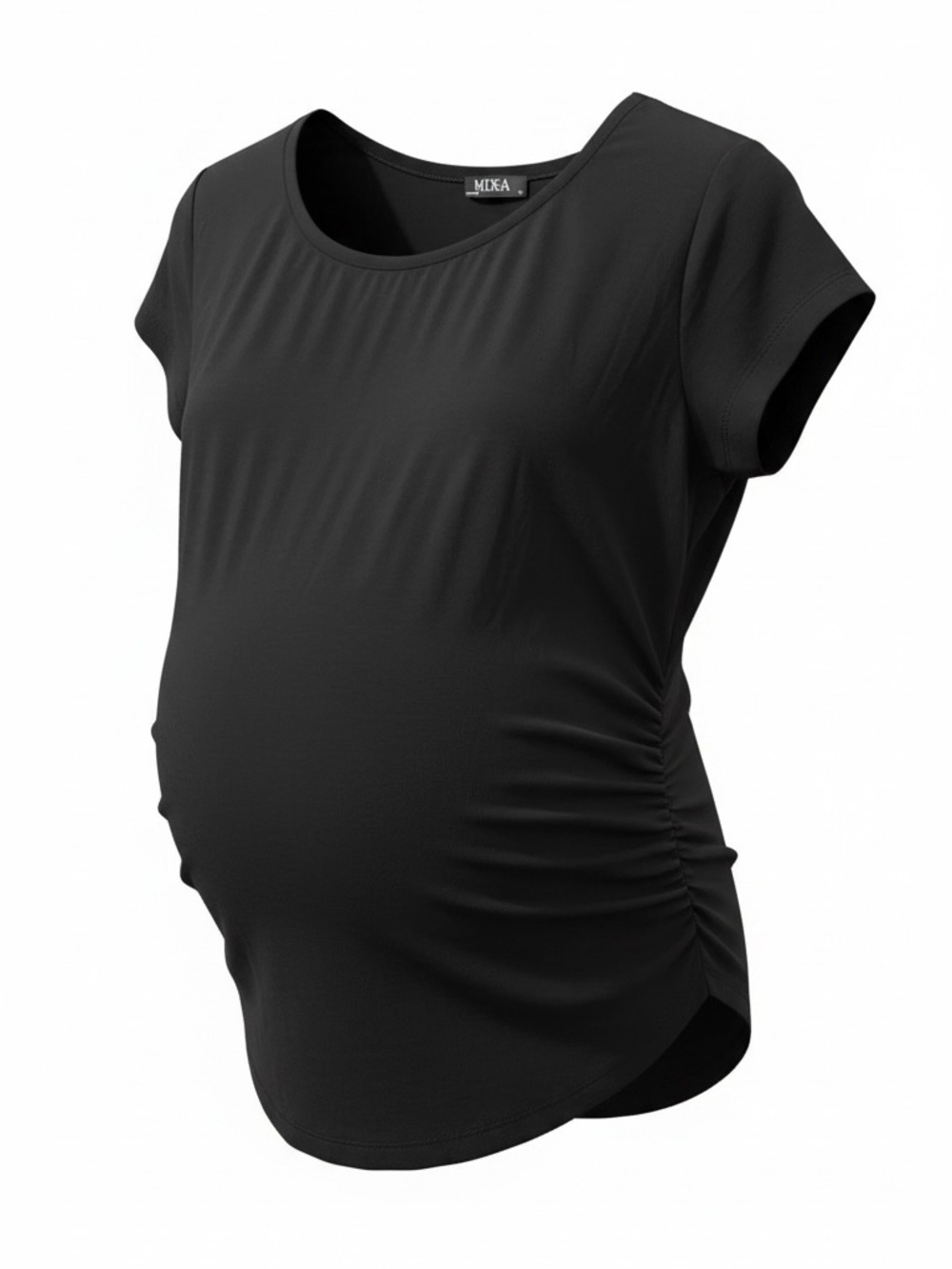 Myra Maternity Black Ruched Side T-Shirt – XL